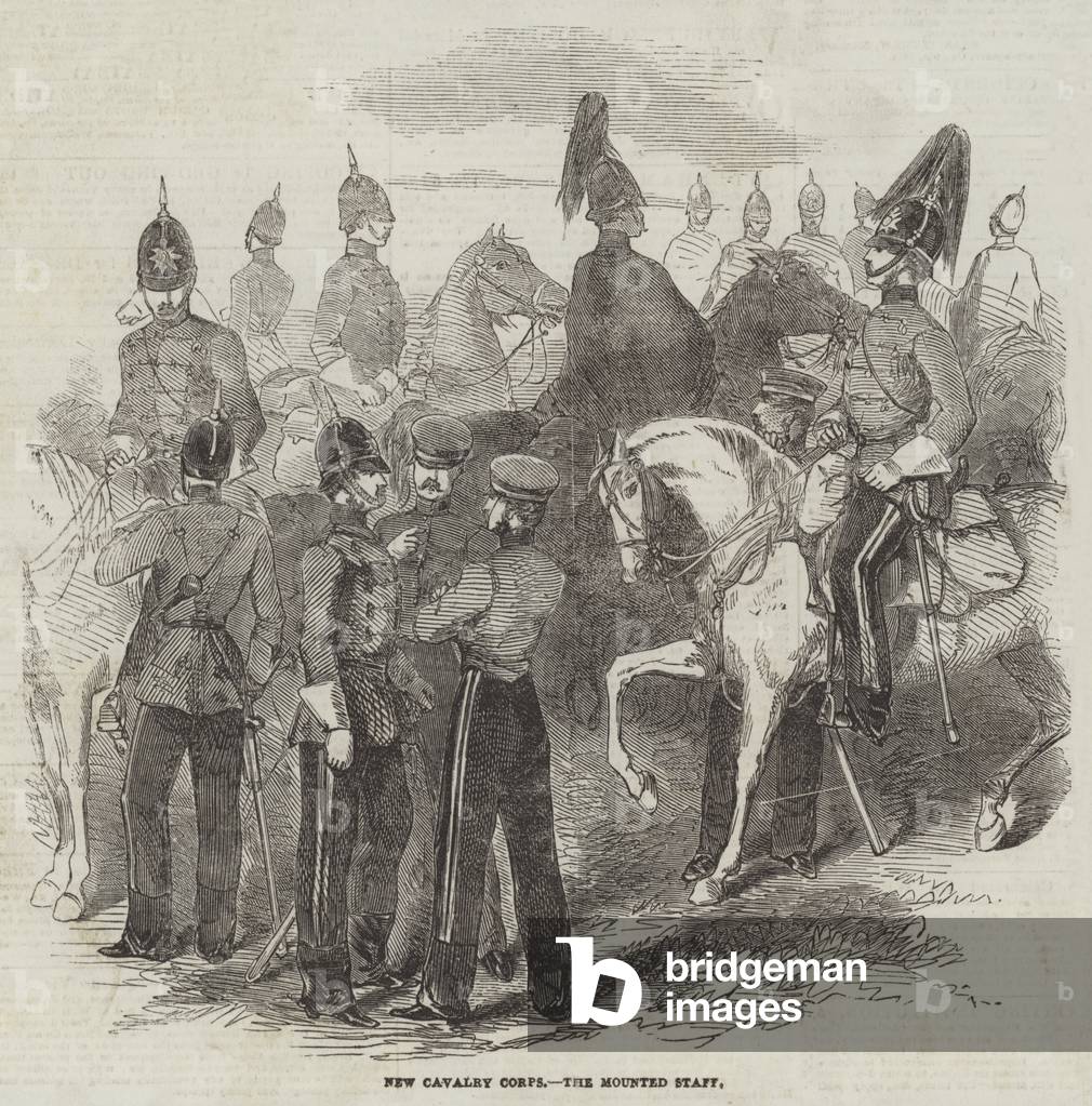 New Cavalry Corps, the Mounted Staff (engraving)