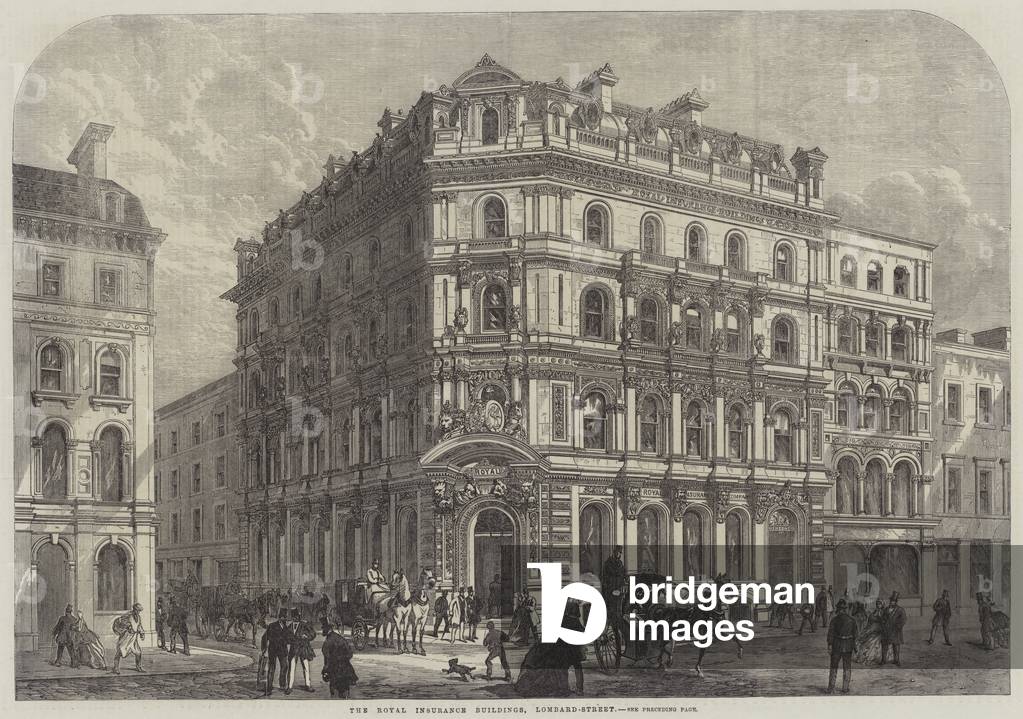 The Royal Insurance Buildings, Lombard-Street (engraving)