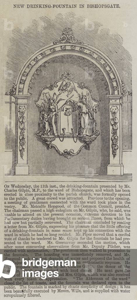 New Drinking-Fountain in Bishopsgate (engraving)