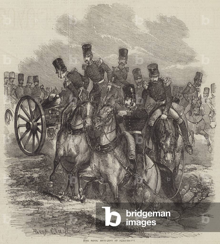 The Royal Artillery at Aldershott (engraving)