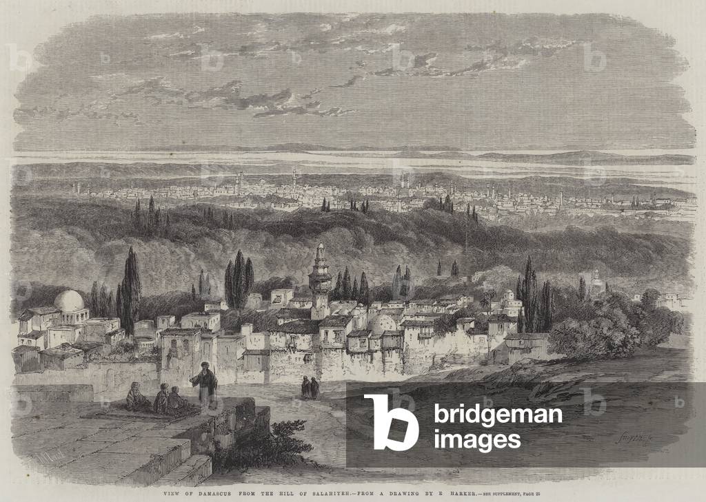 View of Damascus from the Hill of Salahiyeh (engraving)