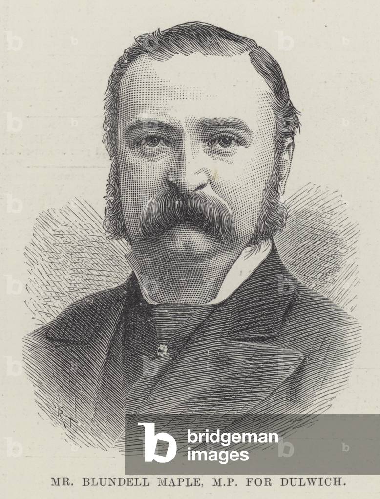 Mr Blundell Maple, MP for Dulwich (engraving)