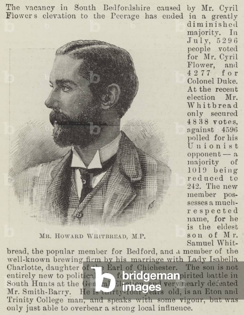 Mr Howard Whitbread, MP (engraving)