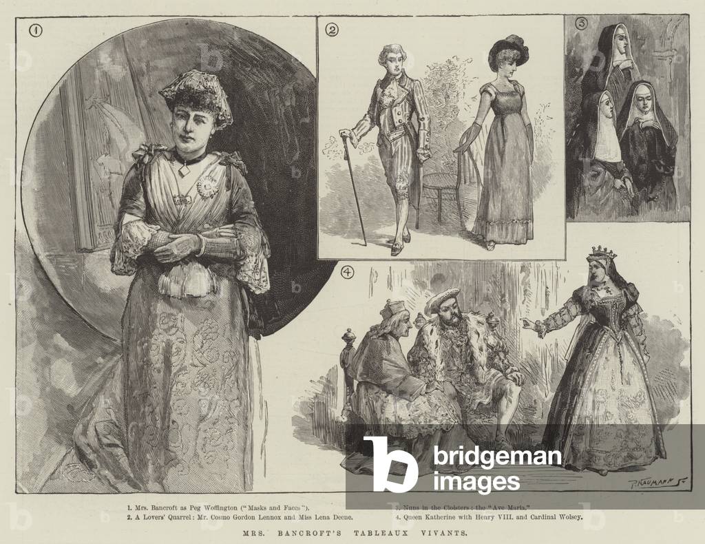 Mrs Bancroft's Tableaux Vivants (engraving)