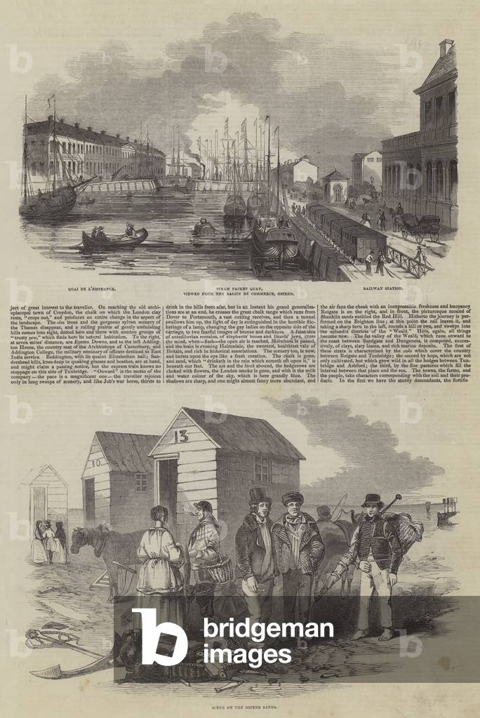 London to Ostend via Ramsgate (engraving)