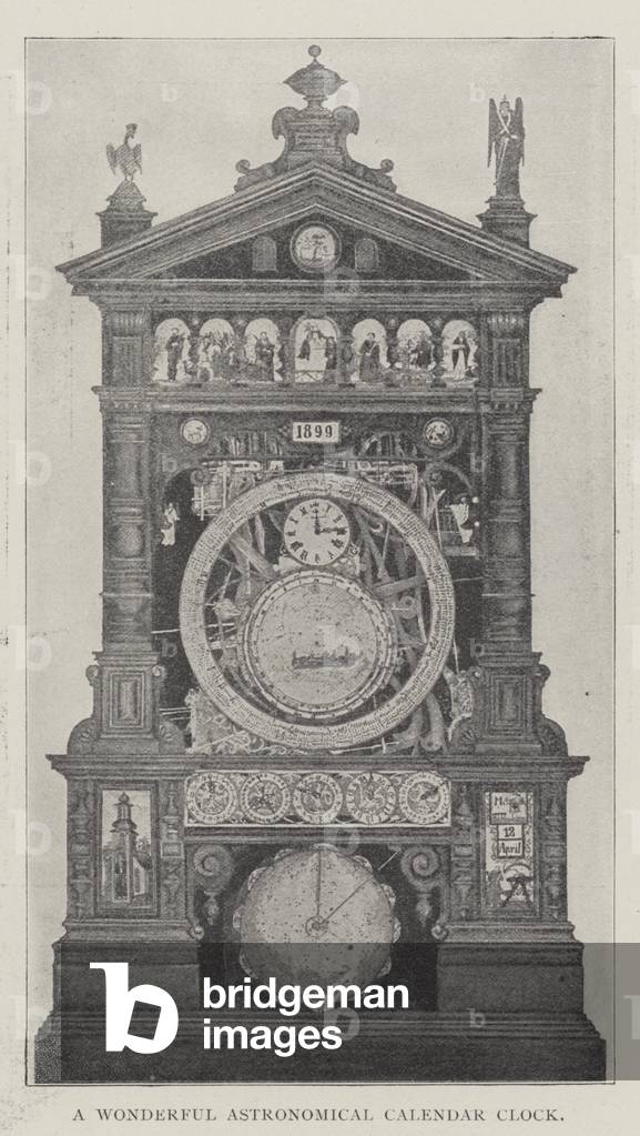 A Wonderful Astronomical Calendar Clock (litho)