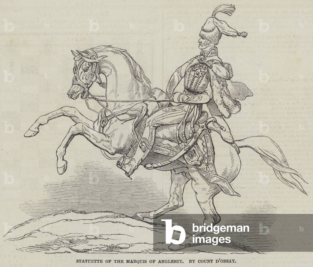 Statuette of the Marquis of Anglesey, by Count d'Orsay (engraving)