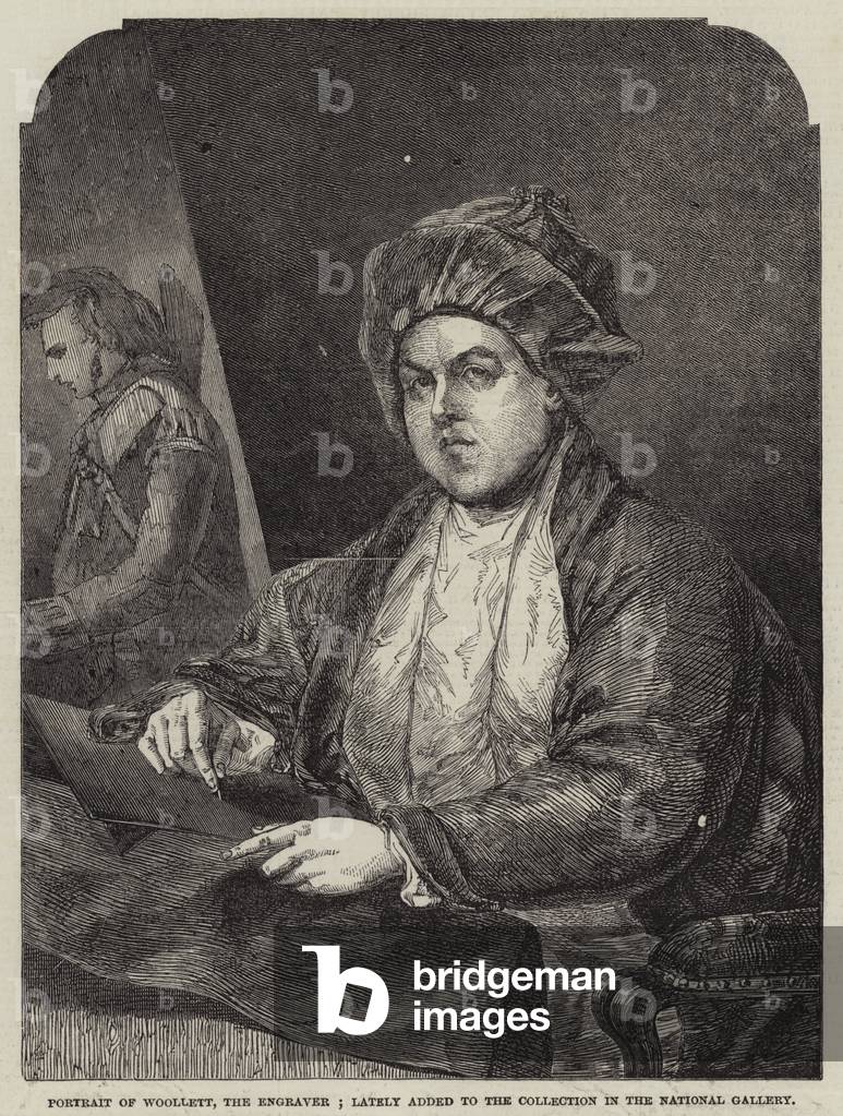 Portrait of Woollett, the Engraver; lately added to the Collection in the National Gallery (engraving)