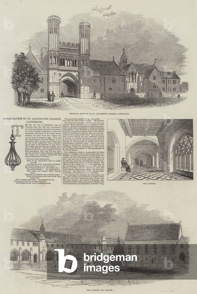 Consecration of St Augustine's College, Canterbury (engraving)