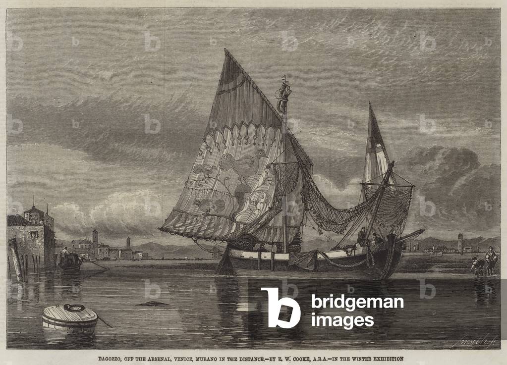 Bagozzo, off the Arsenal, Venice, Murano in the Distance (engraving)
