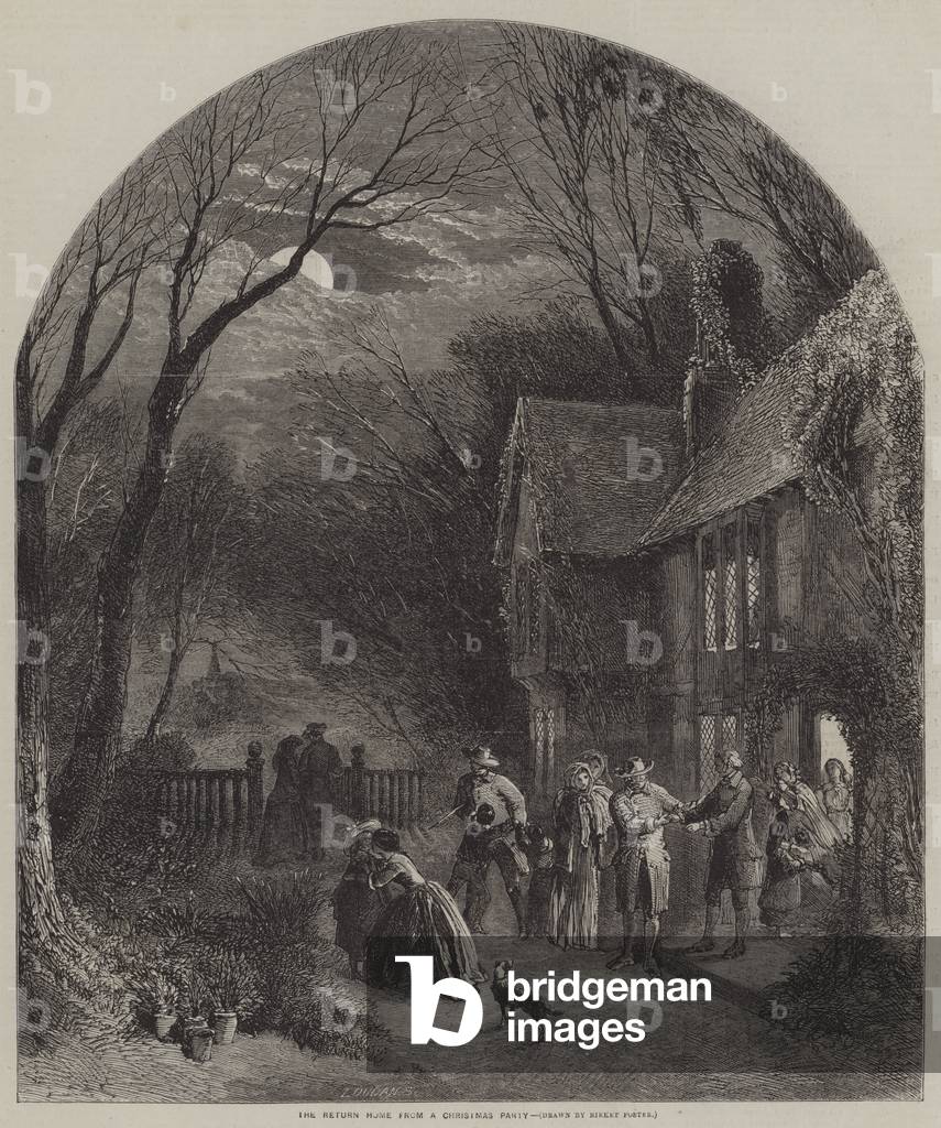 The Return Home from a Christmas Party (engraving)