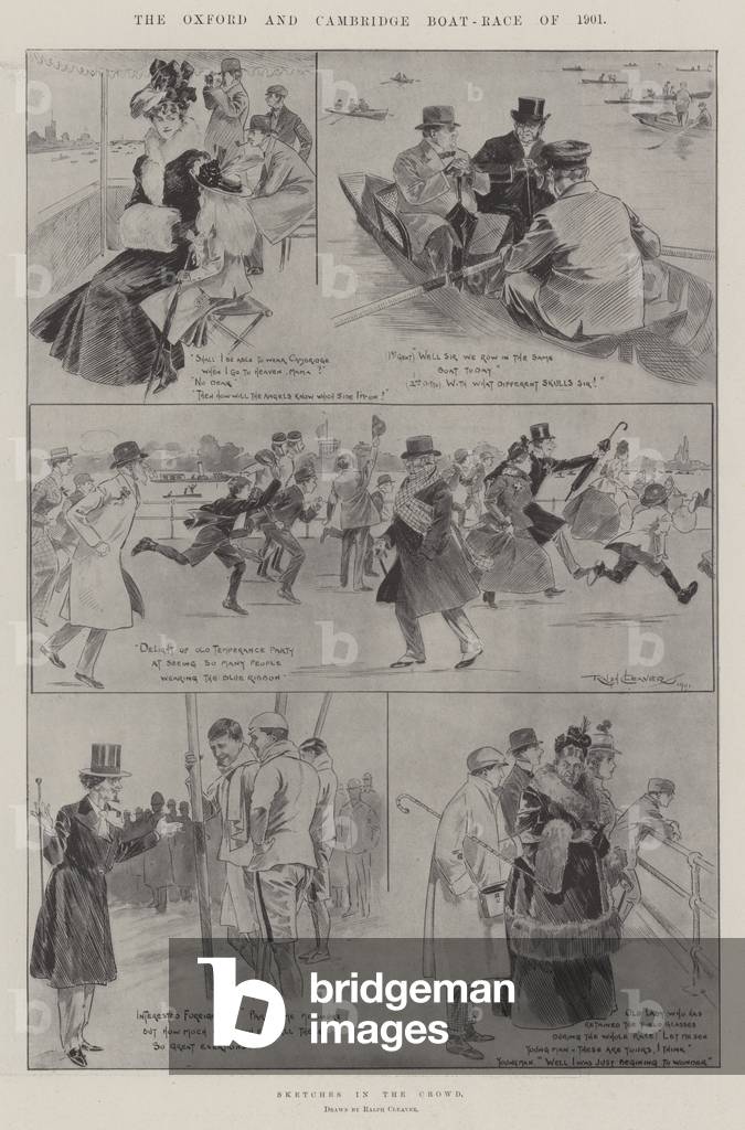 The Oxford and Cambridge Boat-Race of 1901 (engraving)