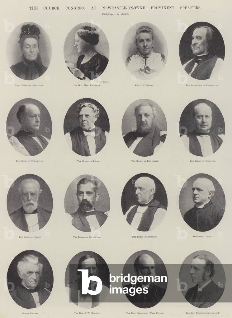 The Church Congress at Newcastle-on-Tyne, Prominent Speakers (b/w photo)