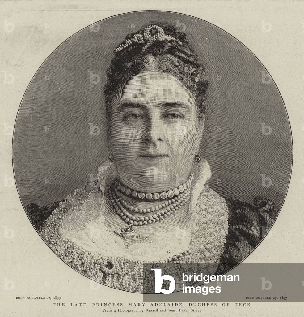 The Late Princess Mary Adelaide, Duchess of Teck (engraving)