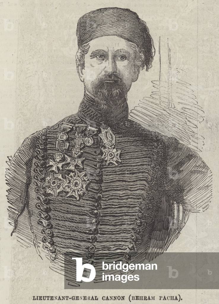 Lieutenant-General Cannon (Behram Pacha) (engraving)