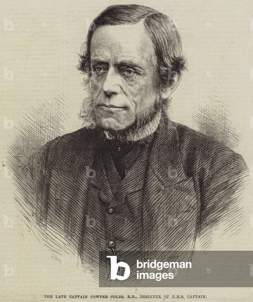 The Late Captain Cowper Coles, RN, Designer of HMS Captain (engraving)