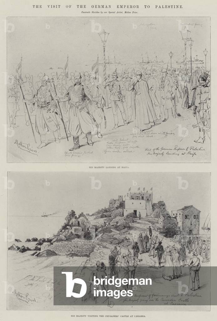 The Visit of the German Emperor to Palestine (engraving)