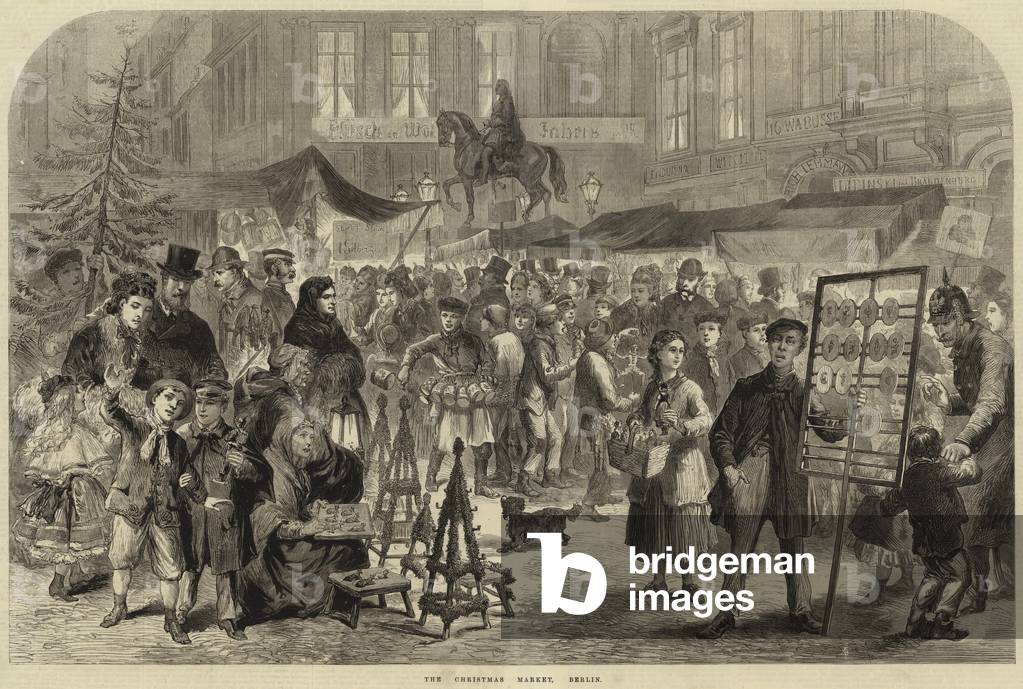 The Christmas Market, Berlin (engraving)