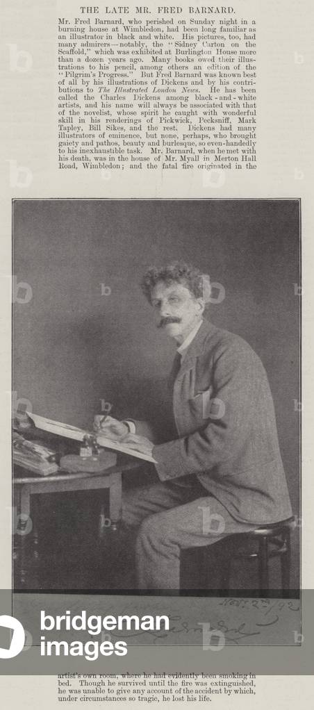 The late Fred Barnard (b/w photo)