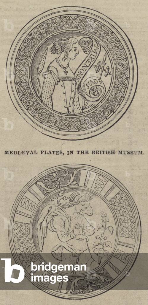 Mediaeval Plates, in the British Museum (engraving)