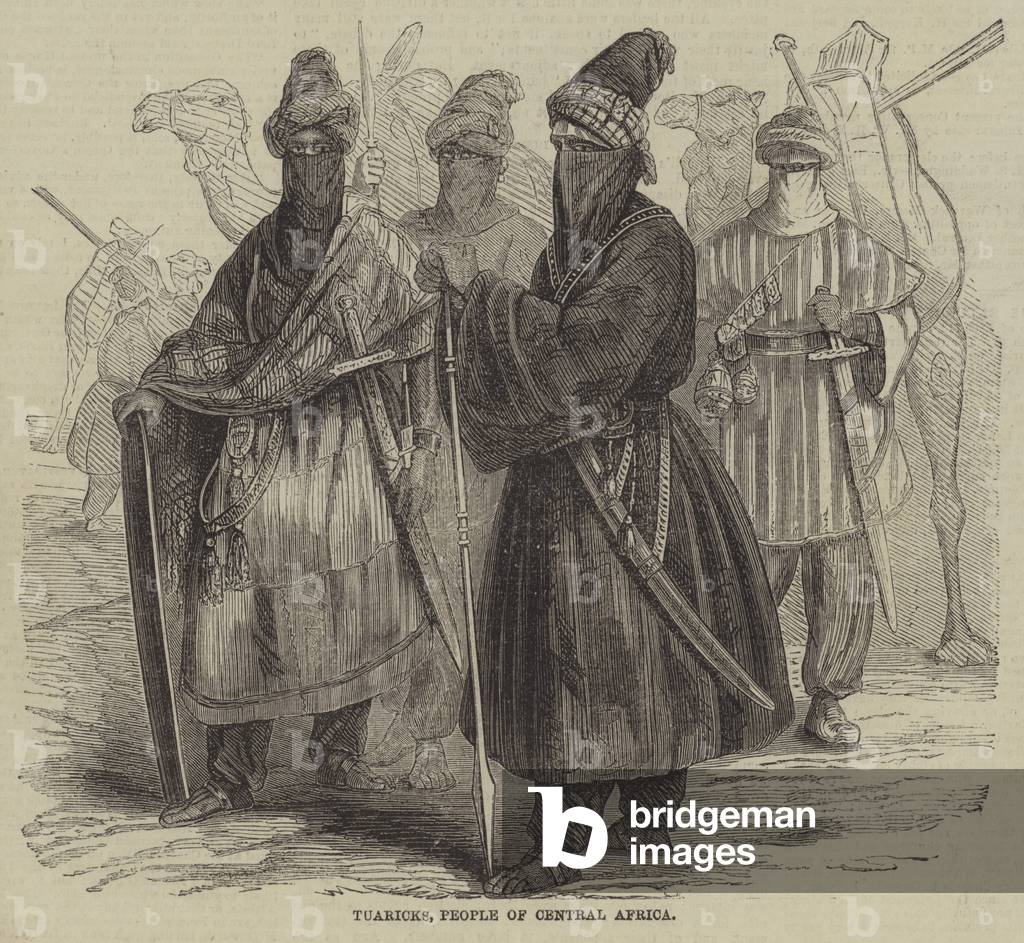 Tuaricks, People of Central Africa (engraving)
