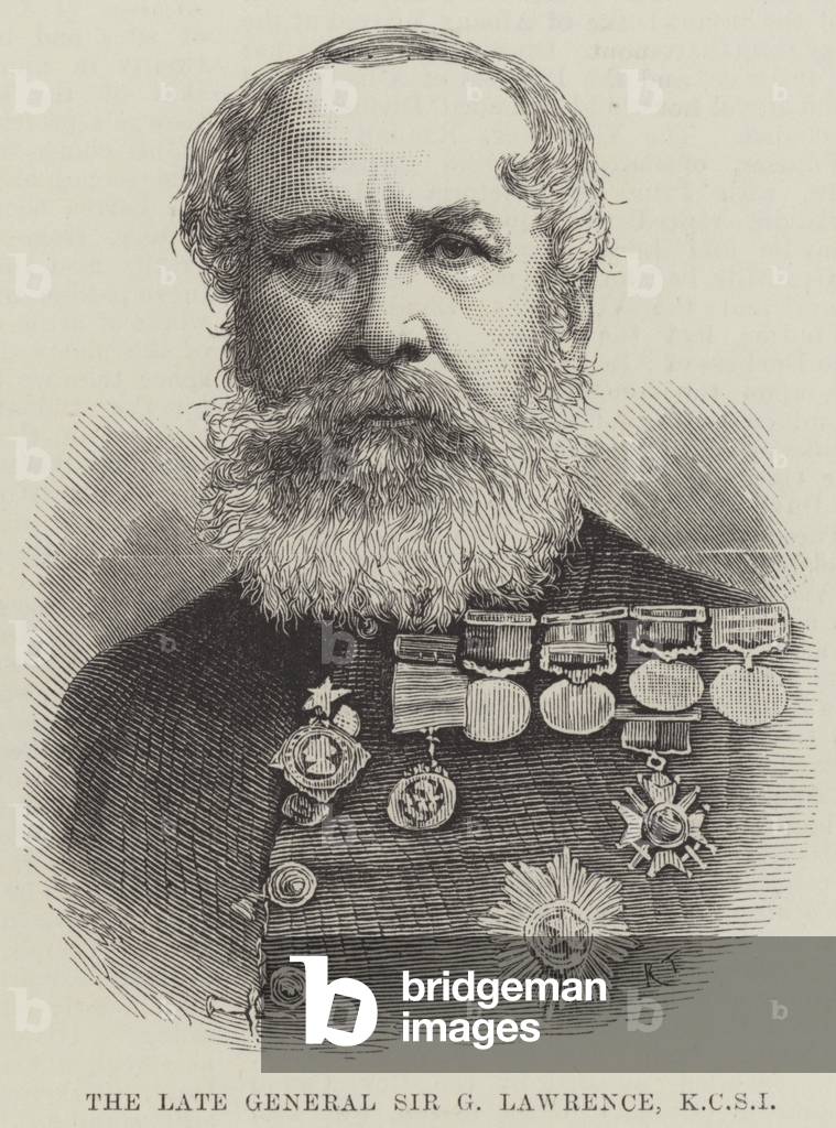 The late General Sir G Lawrence, KCSI (engraving)