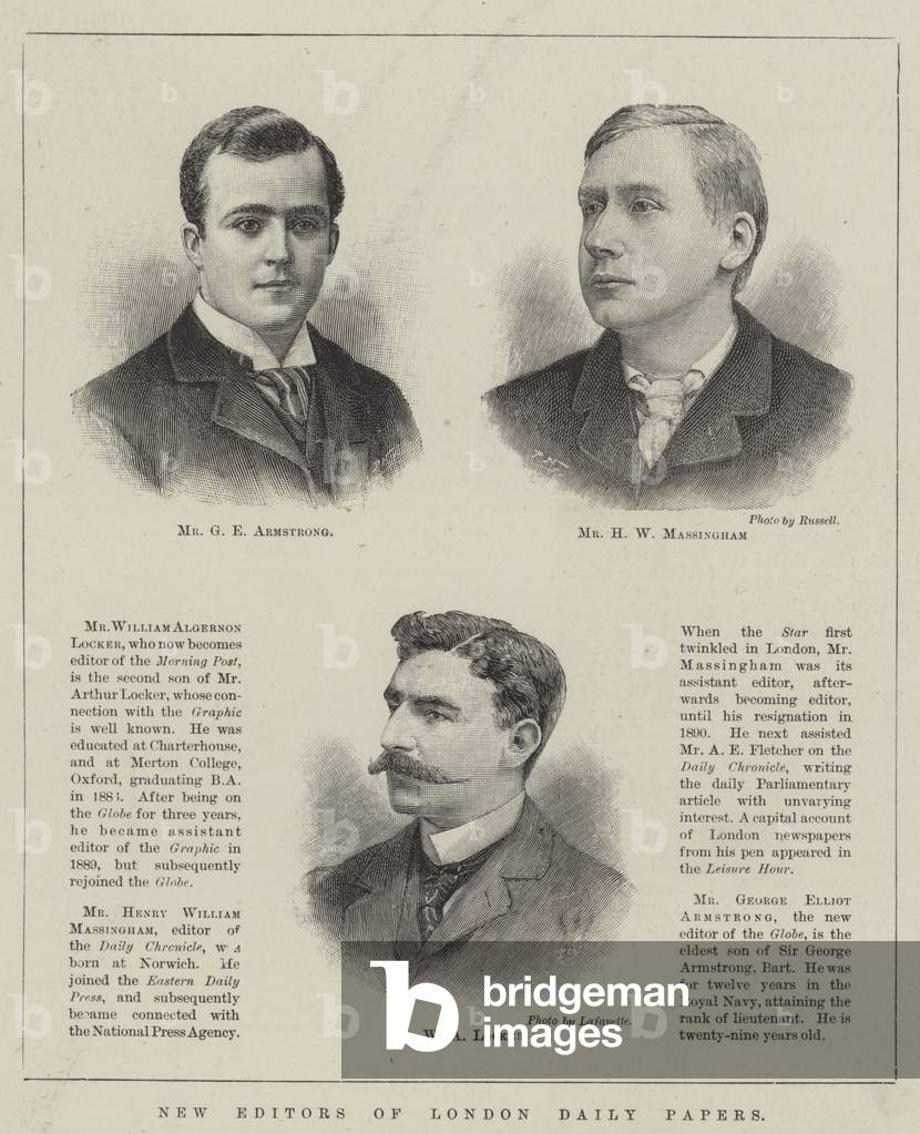 New Editors of London Daily Papers (engraving)