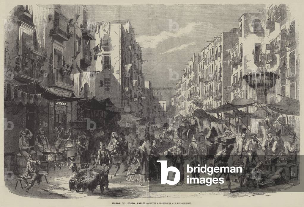 Strada del Porto, Naples (engraving)