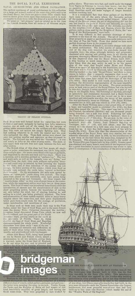 The Royal Naval Exhibition, Naval Architecture and Steam Navigation (engraving)