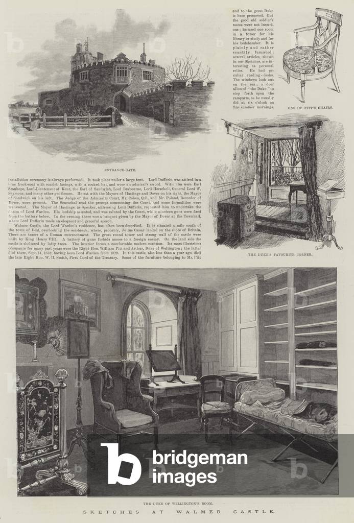 Sketches at Walmer Castle (engraving)