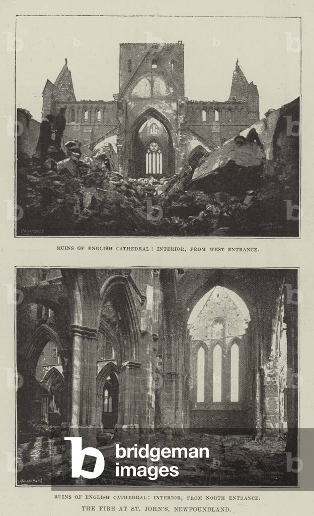 The Fire at St John's, Newfoundland (engraving)