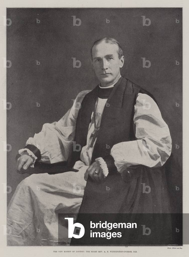 The New Bishop of London, the Right Reverend A F Winnington-Ingram, DD (b/w photo)