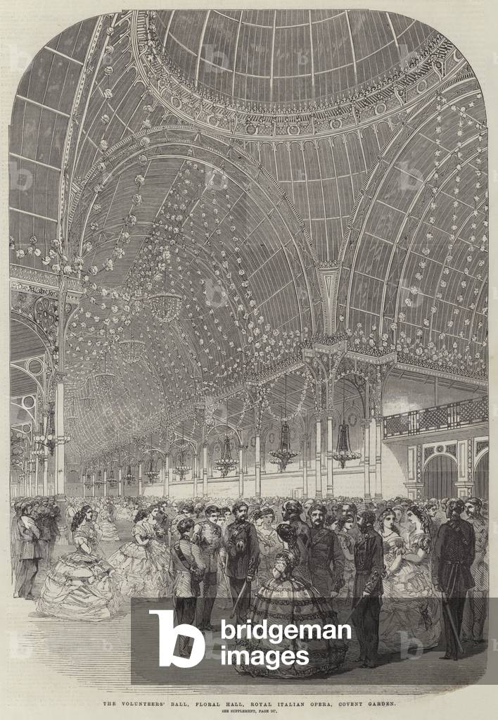 The Volunteers' Ball, Floral Hall, Royal Italian Opera, Covent Garden (engraving)