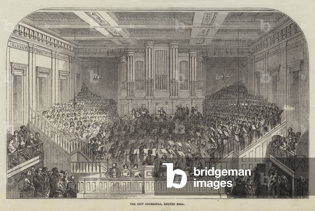 The New Orchestra, Exeter Hall (engraving)