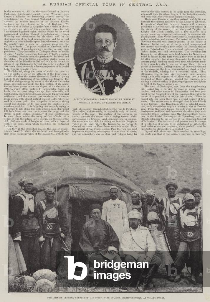 A Russian Official Tour in Central Asia (engraving)