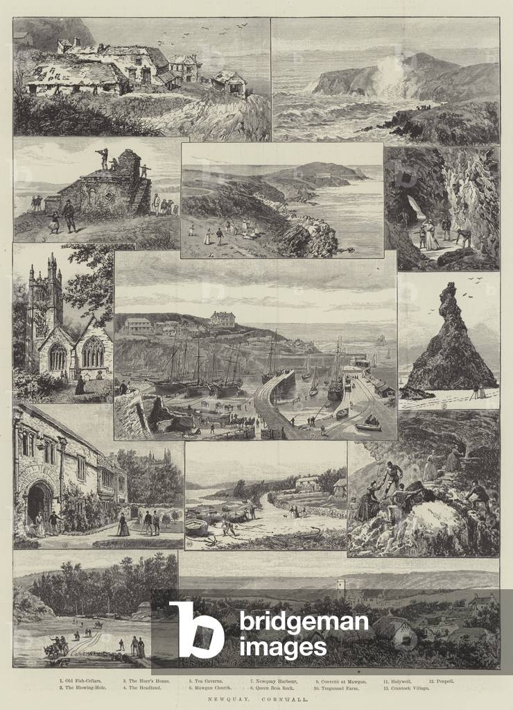 Newquay, Cornwall (engraving)