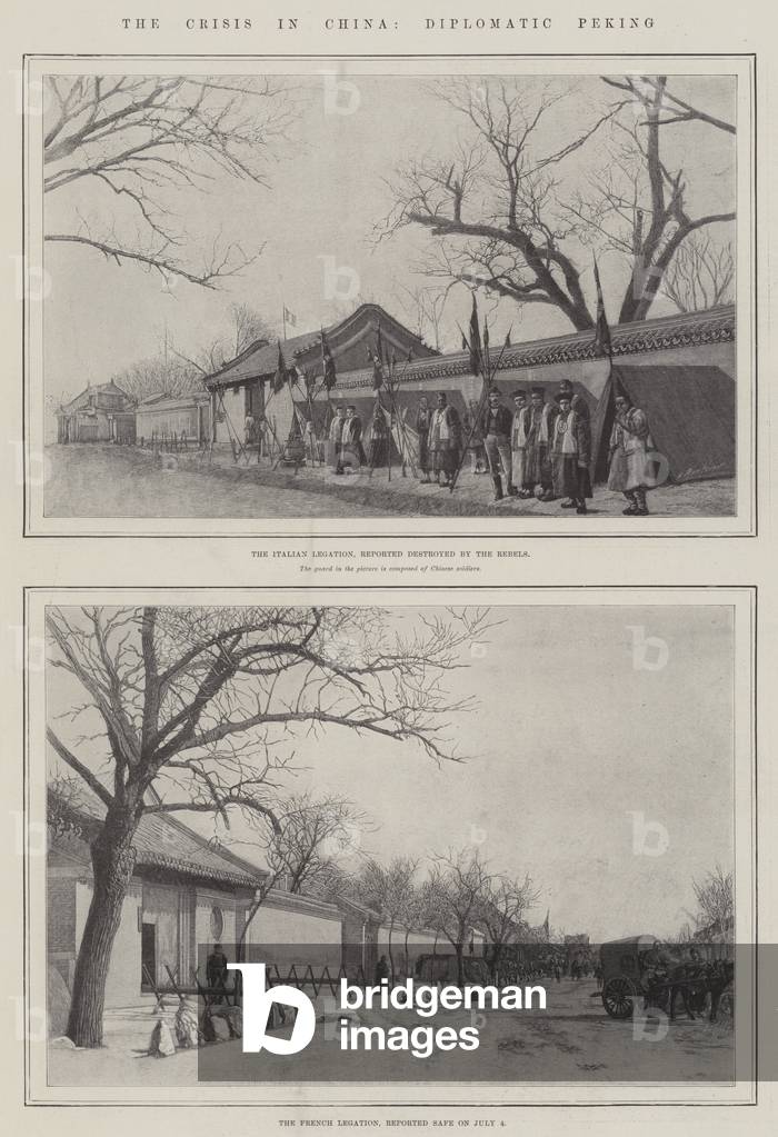 The Crisis in China, Diplomatic Peking (litho)