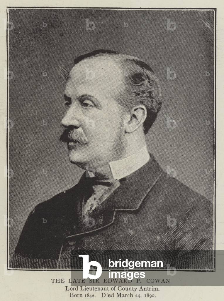 The Late Sir Edward P Cowan (engraving)