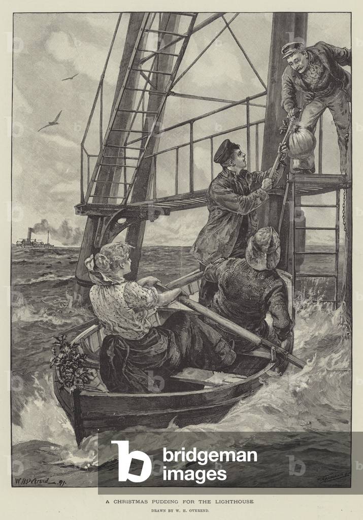 A Christmas Pudding for the Lighthouse (engraving)