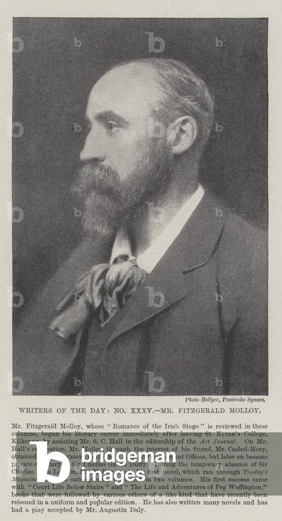 Writers of the Day, Mr Fitzgerald Molloy (b/w photo)