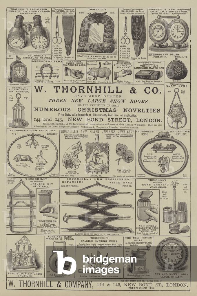 Advertisement, W Thornhill and Company (engraving)