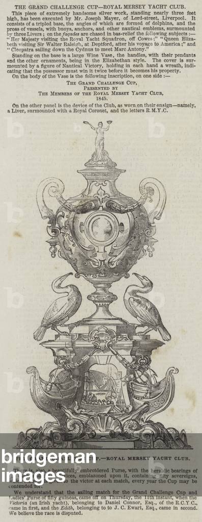 The Grand Challenge Cup, Royal Mersey Yacht Club (engraving)
