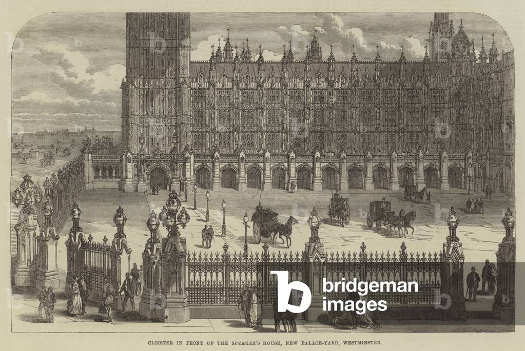 Cloister in Front of the Speaker's House, New Palace-Yard, Westminster (engraving)