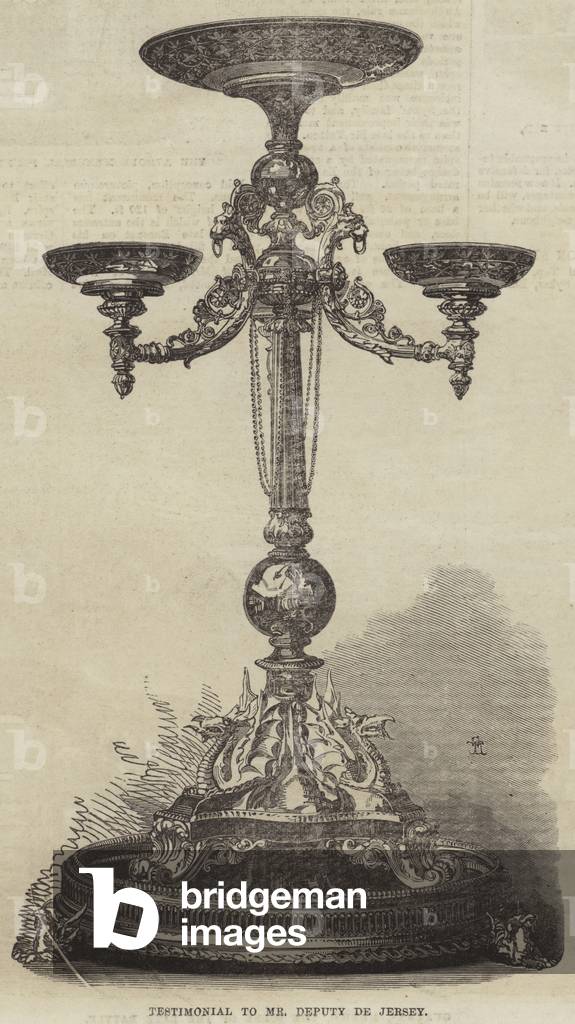 Testimonial to Mr Deputy de Jersey (engraving)