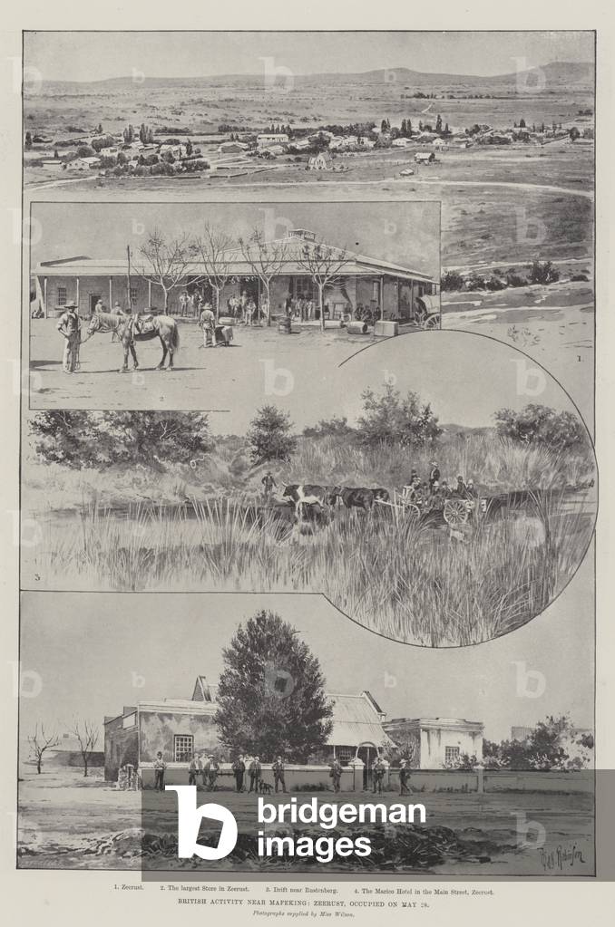 British Activity near Mafeking, Zeerust, occupied on 28 May (litho)
