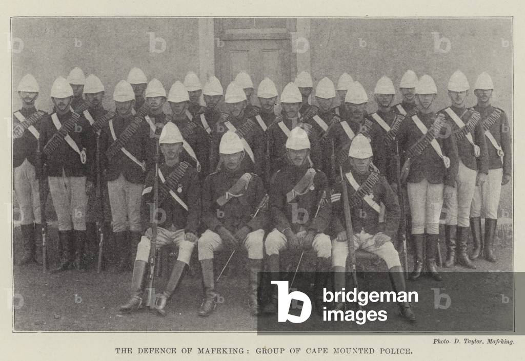 The Defence of Mafeking, Group of Cape Mounted Police (b/w photo)