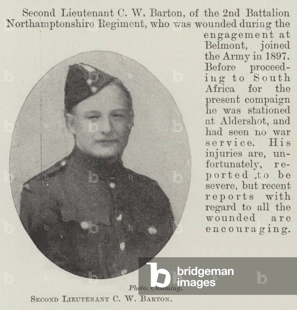 Second Lieutenant C W Barton (b/w photo)