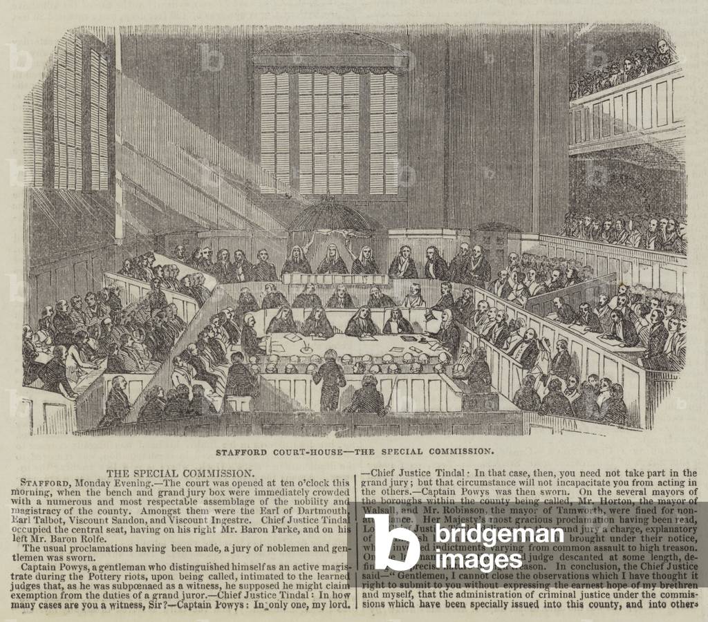 Stafford Court-House, the Special Commission (engraving)