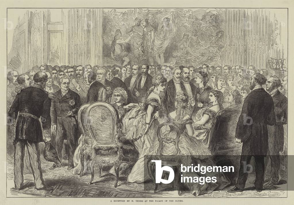 A Reception by M Thiers at the Palace of the Elysee (engraving)