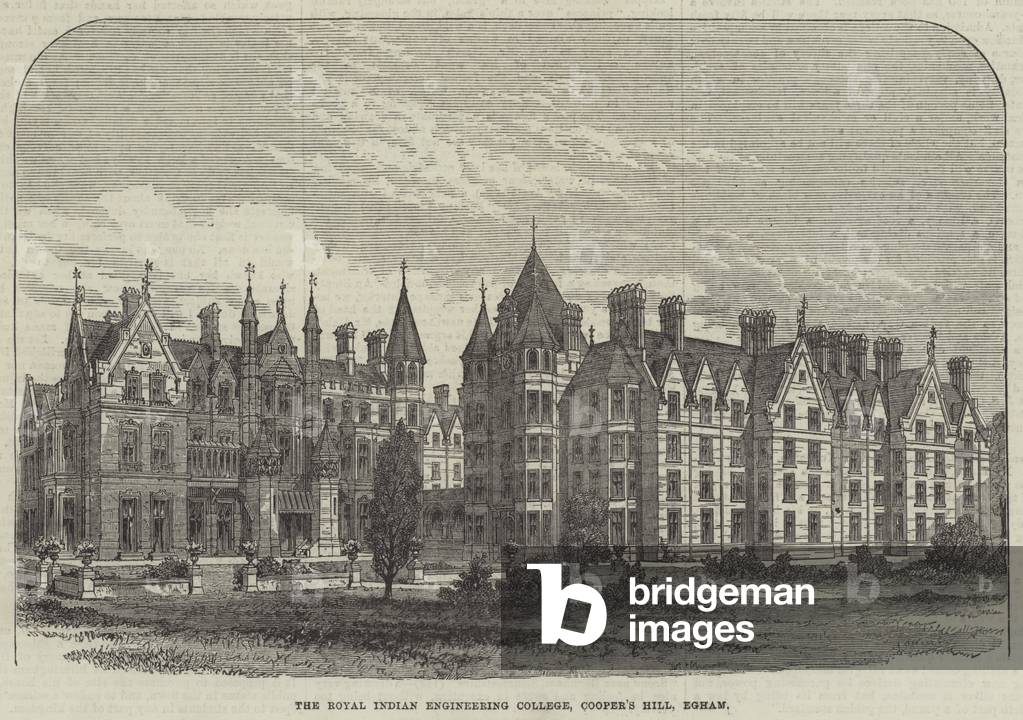 The Royal Indian Engineering College, Cooper's Hill, Egham (engraving)